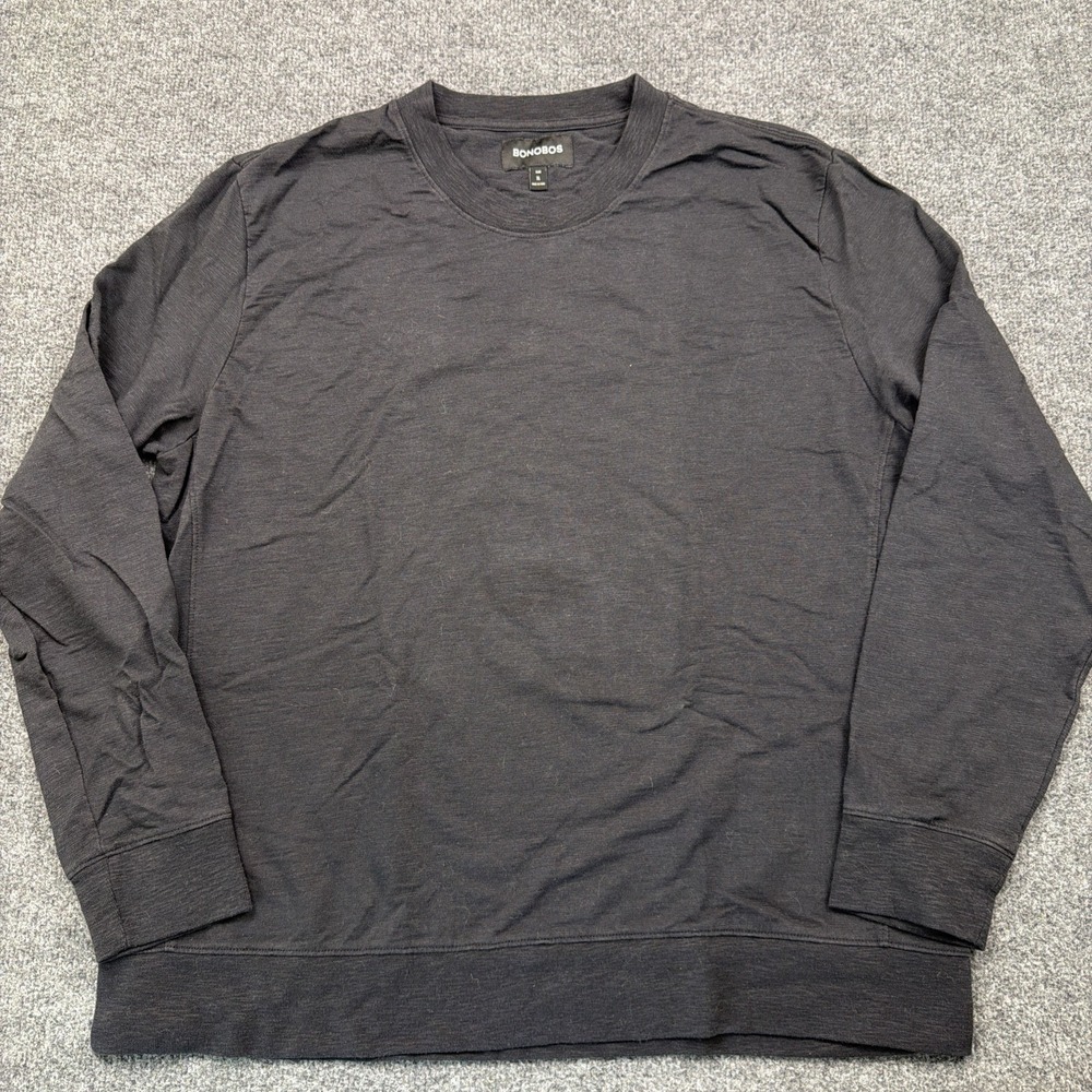 Bonobos Men's Shirt Slim Fit Long Sleeve Black Size XL Slim Adult Cotton